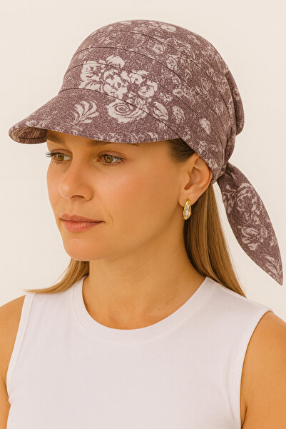 ZERAMİNE Kadın Siperli Şapka – Arkadan Bağlamalı Bandana Model Yazlık Kep Tes...