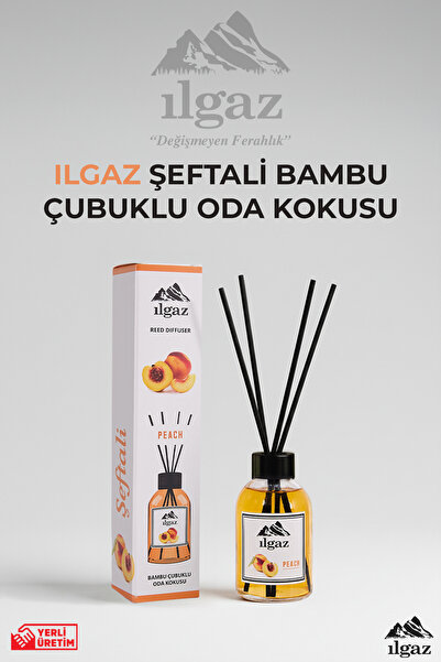 ILGAZ Şeftali Bambu Çubuklu Oda Kokusu 110 ml | Red Diffuser Peach Meyveli Or...