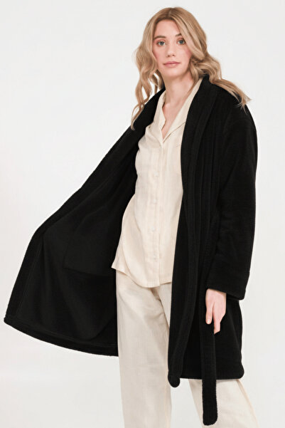 Miespiga Women's Welsoft Shawl Collar Fleece Dressing Gown