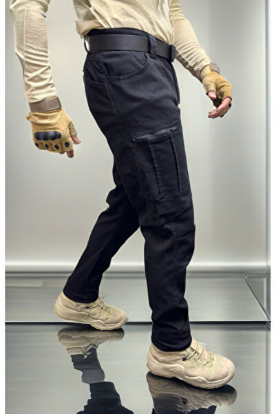 Polviton Men's Cargo Pants Outdoor Tactical Pocket Lycra Fabric