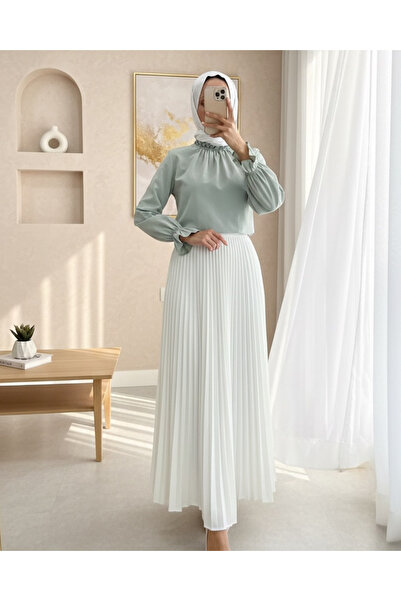 Modamorfo Μπλούζα με γιακά με κορδόνι