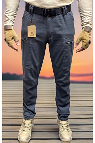 Polviton Men's Cargo Pants Tactical Side Pockets