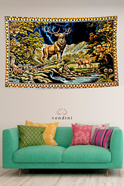 Vendini Vintage Series Deer Wall Tapestry Wall Covering Wall Tapestry