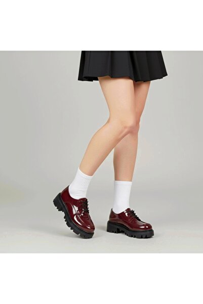 v.s.h velvet Дамски ежедневни удобни обувки с връзки от лачена кожа