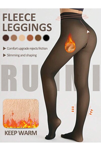 Bernato Θερμικό εσώρουχο κολάν WinterFit Black Lifting με βελούδινη επένδυση