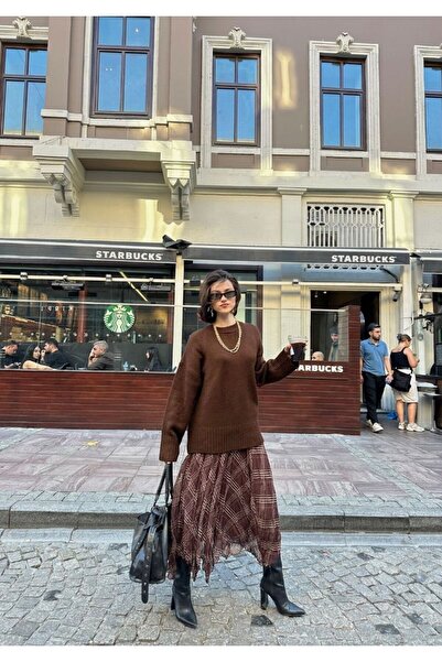 Nisan Patterned Asymmetrical Skirt