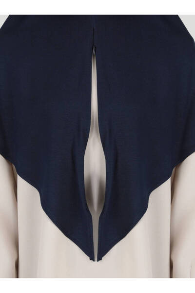 Ecardin Ρυθμιζόμενο ύφασμα βισκόζης με φερμουάρ Hijab ελαστικό ύφασμα Shawl - St 099 Navy Blue