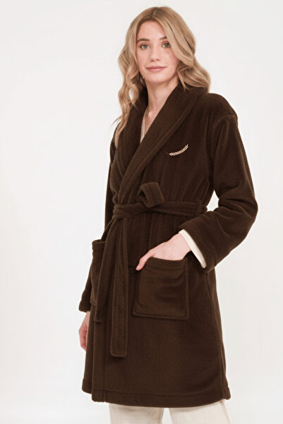 Miespiga Women's Welsoft Shawl Collar Fleece Dressing Gown