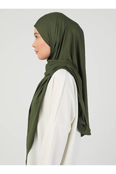 Ecardin Ρυθμιζόμενο ύφασμα βισκόζης με φερμουάρ Hijab Lycra Shawl - St 099 Khaki