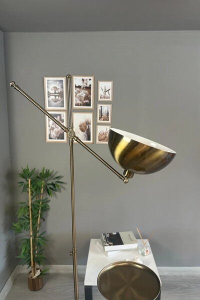 Bamyum Eskitme Renk Lambader U Tepsili Makas Gövde Modern Dekoratif Metal Oturma Odası Çalışma Odası