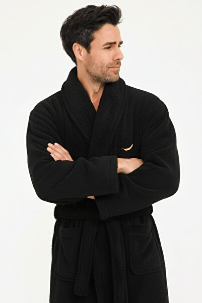 Miespiga Men's Welsoft Shawl Collar Fleece Dressing Gown