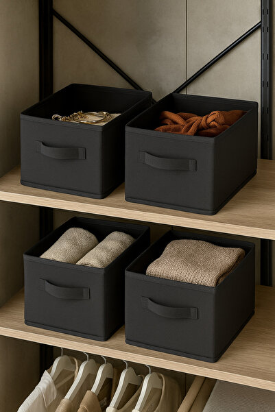 homyjr's 4 bucăți organizator pentru dulap, organizator pentru rafturi, cutie pliabilă pentru depozitarea hainelor-45cm x 25cm x 20c