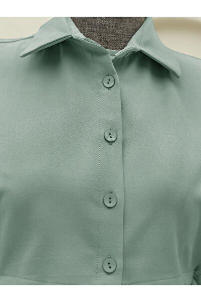 Modamorfo Σετ φόρεμα με λεπτομέρεια πουκάμισο -Mint