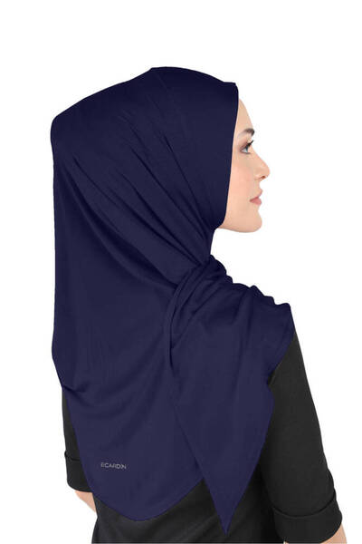 Ecardin Ύφασμα βισκόζης Πρακτικό έτοιμο σάλι τουρμπάνι - St 101 Navy Blue