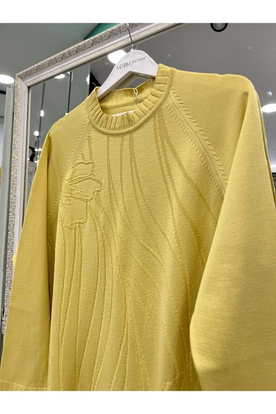 MRM MERAM BUTİK Dna Embossed Mercerized Tunic - Yellow - 2