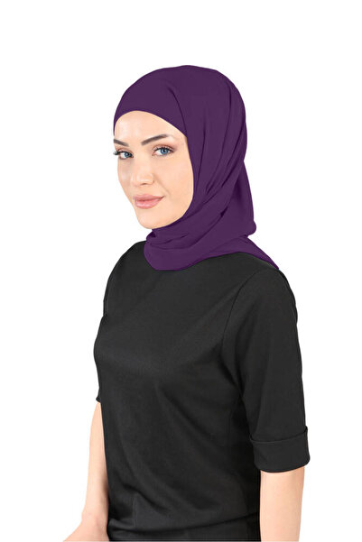 Ecardin شال شيفون ذاتي الربط - ست 136 بنفسجي