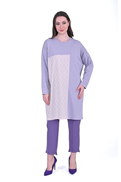 Invee Baklava Stone Knitwear Tunic Lila
