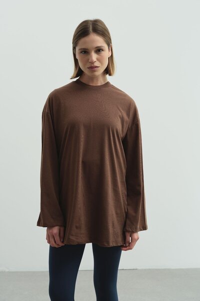 C&City Wide Sleeve Oversize 2 Pack T-Shirt 964 Smoked/Brown