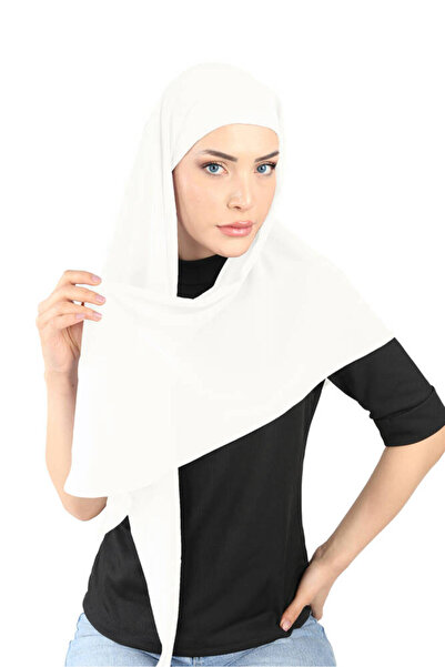 Ecardin وشاح بيضاوي جاهز من قماش الشيفون من بونيلي - ست 103 كريمي