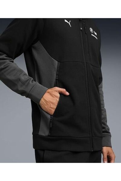 Puma Μπλουζάκι BMW MMS PUMATECH FZ HoodieDK Μαύρο ανδρικό μπλουζάκι με φερμουάρ