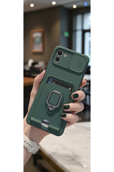 TechTrove Samsung Galaxy A03 Case Camera Protection Sliding Business Card Hol...