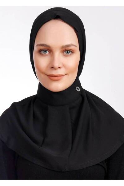 Ecardin Κρεπ Υφασμάτινο Φουλάρι Lycra Shawl - St 235 Μαύρο