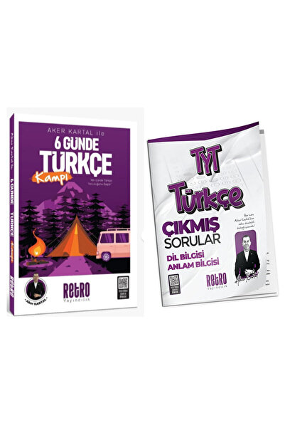 RETRO YAYINCILIK TYT KPSS DGS ALES 6 Günde Türkçe Soru Kampı + Türkçe Çıkmış Sorular Retro Yayınları KARTAL 1234