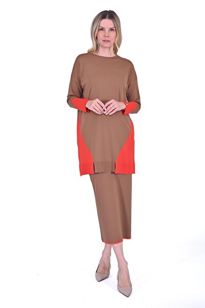 Invee Geometric Knitwear Tunic Toprak