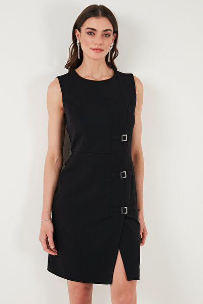 Lela Standard Fit Belted Crew Neck Mini Evening Dress Dress 611El1964