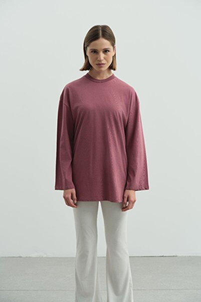 C&City Μπλουζάκι με μεγάλο μανίκι Oversize 2 Pack 964 Yellow/Dried Rose