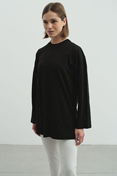 C&City Μπλουζάκι με φαρδύ μανίκι Oversize 2 Pack 964 Μαύρο/Λευκό