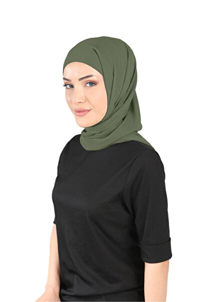 Ecardin Шифонний шарф з вбудованою підкладкою - St 136 Хакі