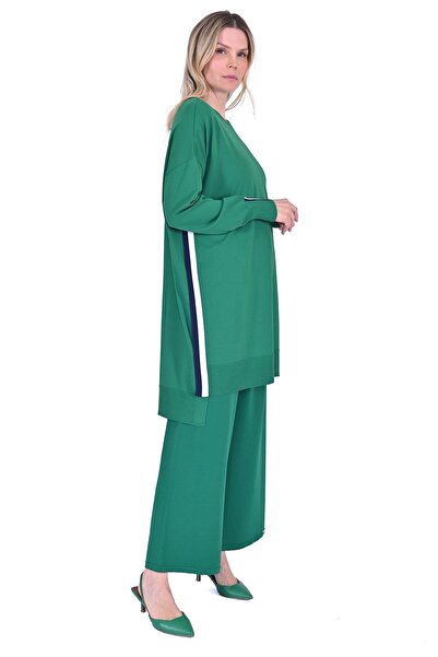 Invee Oversize Color Detailed Knitwear Tunic