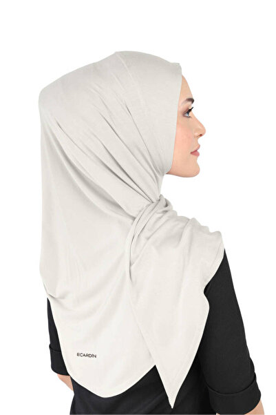 Ecardin Υφασμάτινο βισκόζη Πρακτικό έτοιμο σάλι τουρμπάνι - St 101 Cream