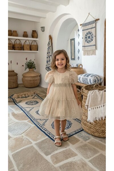 HC Kids Wear Детска рокля за абитуриентски бал с бродерия от тюл