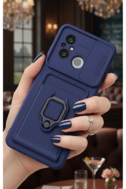 TechTrove Xiaomi Redmi 12C Kılıf Kamera Koruma Sürgülü Kartvizitli Kartlıklı ...