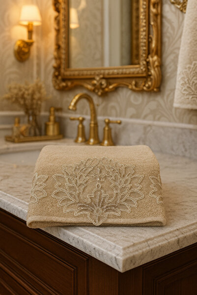 Çeyiz Bahçesi Рушник Peri Cappuccino Kadife 50&90