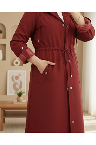 Modamorfo Тренч з підкладкою в смужку - бордовий