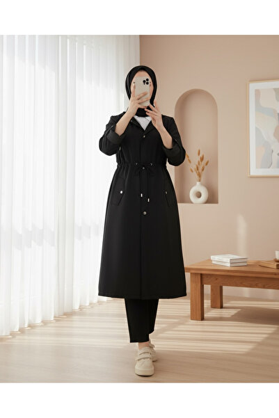 Modamorfo Тренч з підкладкою в смужку - чорний