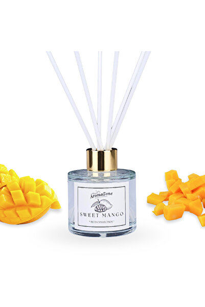 AromaZone Odorizant cu bețișoare SWEET MANGO, Handmade – 120g, aromă de lungă durată