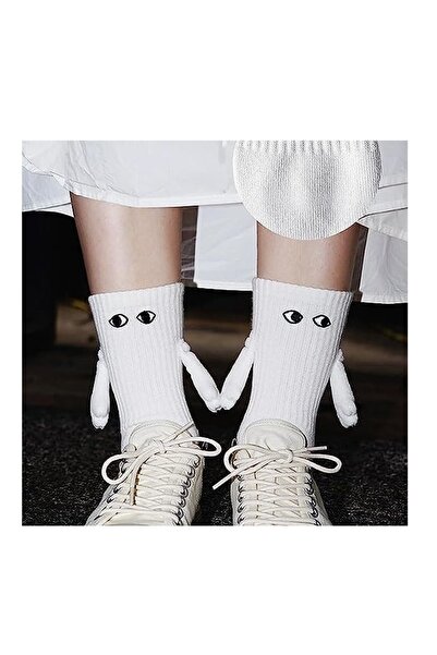 OEM Magnetic Couple Socks, Perfect Christmas Gift, White, Elastane, One Size, Set of 2 pairs