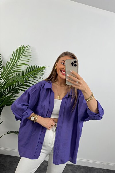 Lady Pixie Καλοκαιρινό υφασμάτινο πουκάμισο εκτός ώμου