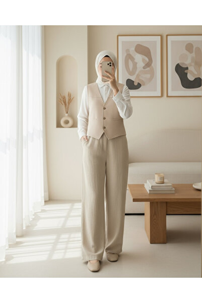 Modamorfo Сумка з деталями на кнопках, жилет для дайвінгу - бежевий