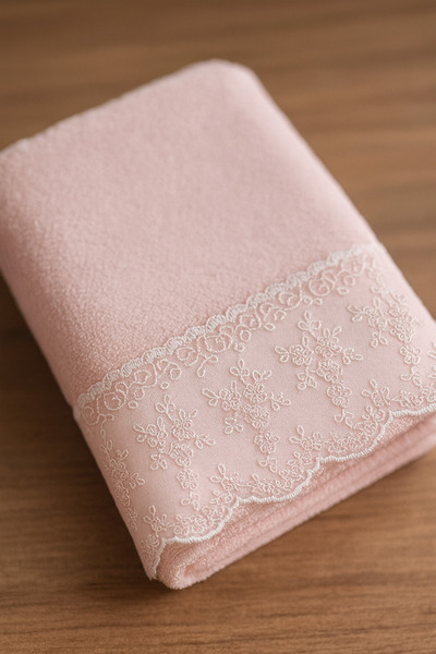 Çeyiz Bahçesi Пудра Пітірчик Кадифе Рушник 50&90