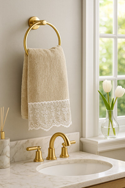 Çeyiz Bahçesi Капучино Пітірчик Кадифений Рушник 50&90