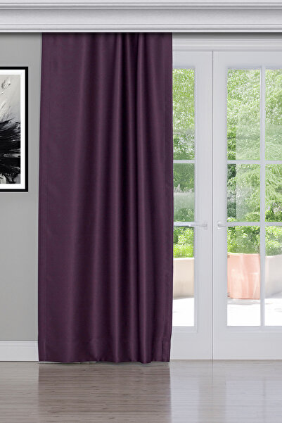 Gauze Fabric Design Κουρτίνα με δυνατότητα συσκότισης Blackout, μωβ μελιτζάνα