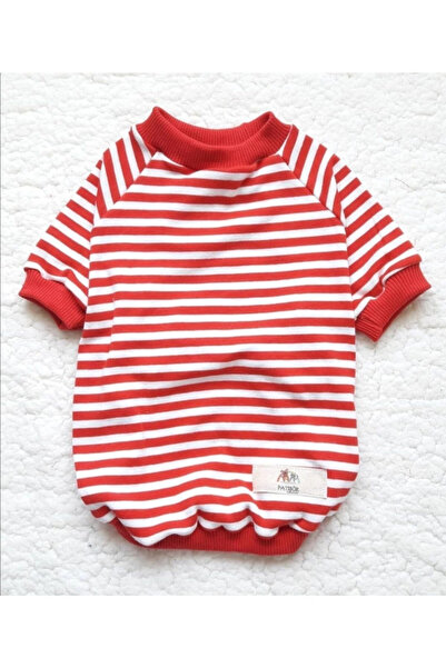 PATİBÖR Kırmızı Çizgili Ince Sweat