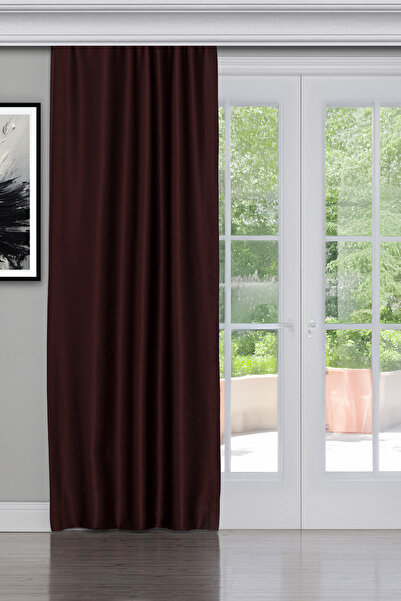 Gauze Fabric Design Затъмняваща завеса с функция за затъмняване, цвят бордо