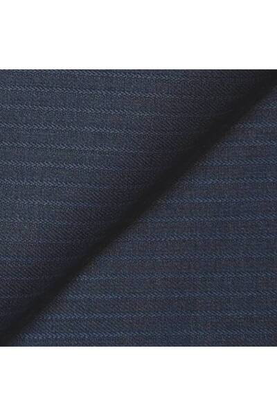 ASSAFWA قماش رجالي شتوي كحلي مقلم سماي فاخر -B2