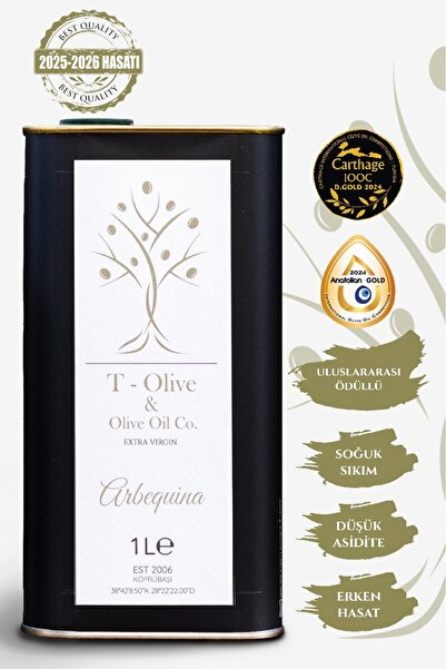 T Olive&Olive Oil Co. Erken Hasat Arbequina Natürel Sızma Zeytinyağı 1 L